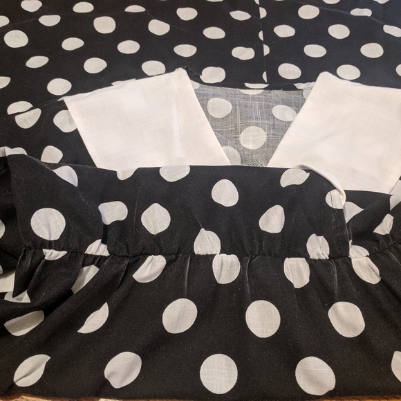 80s Fun Polkadot Black and White Dress - Picture 5 of 6